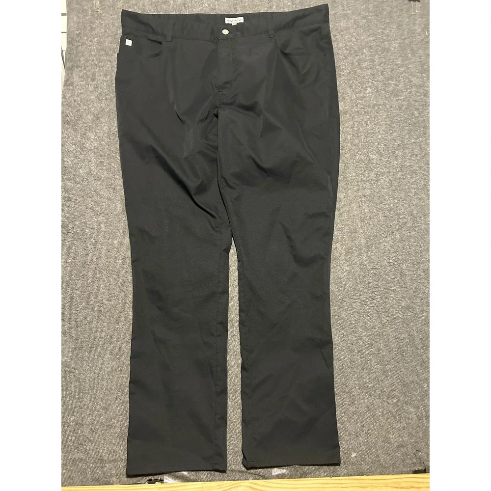 Peter millar eb66 chino pants mens black golf performance fit 42X32